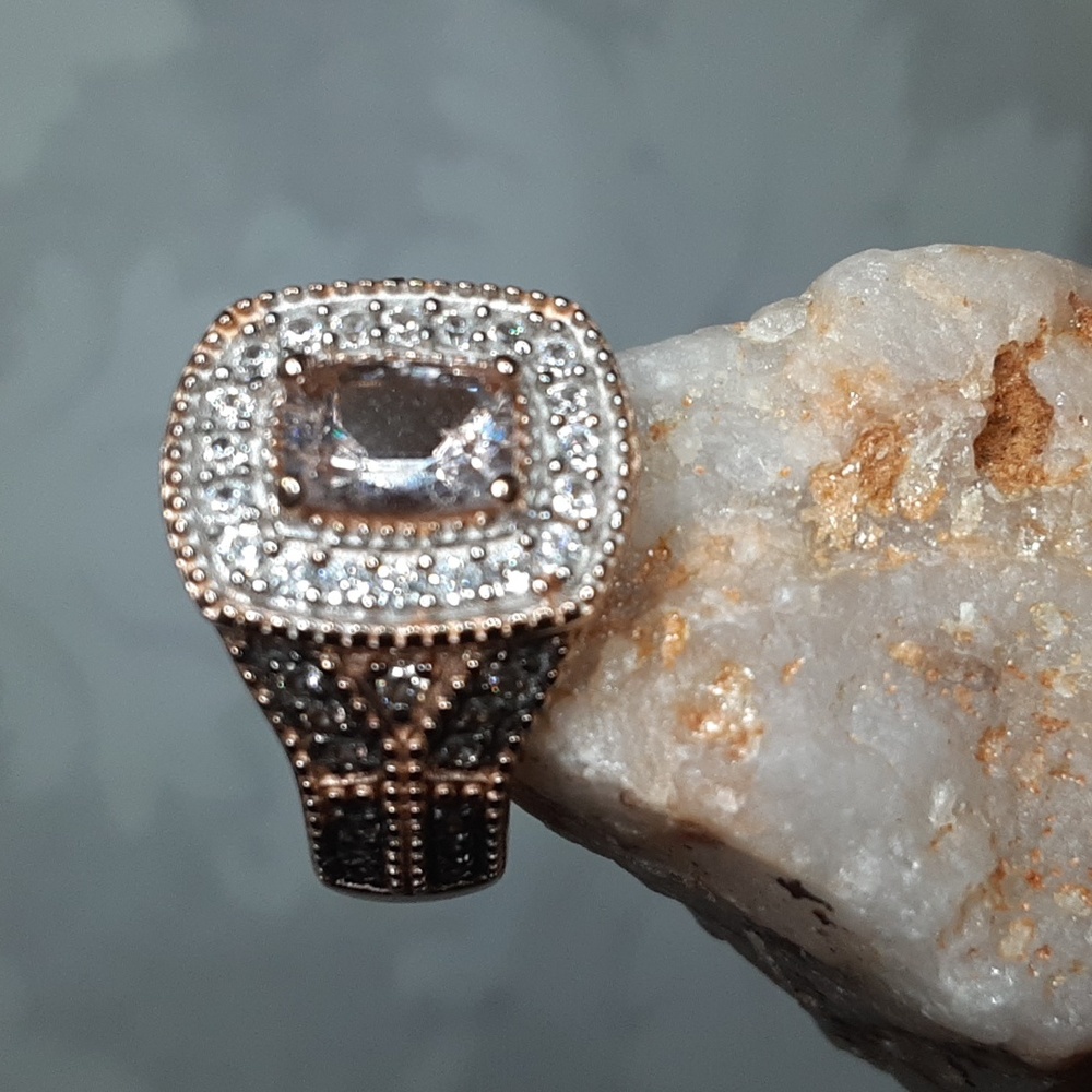 925 Morganite And Gemstone, Rose Gold Over Sterling. Price Is Firm.
